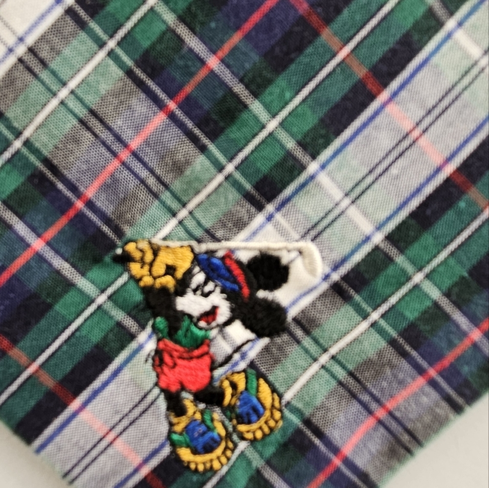 DISNEY Golfer Mickey Mouse Plaid Tie - Picture 2 of 9